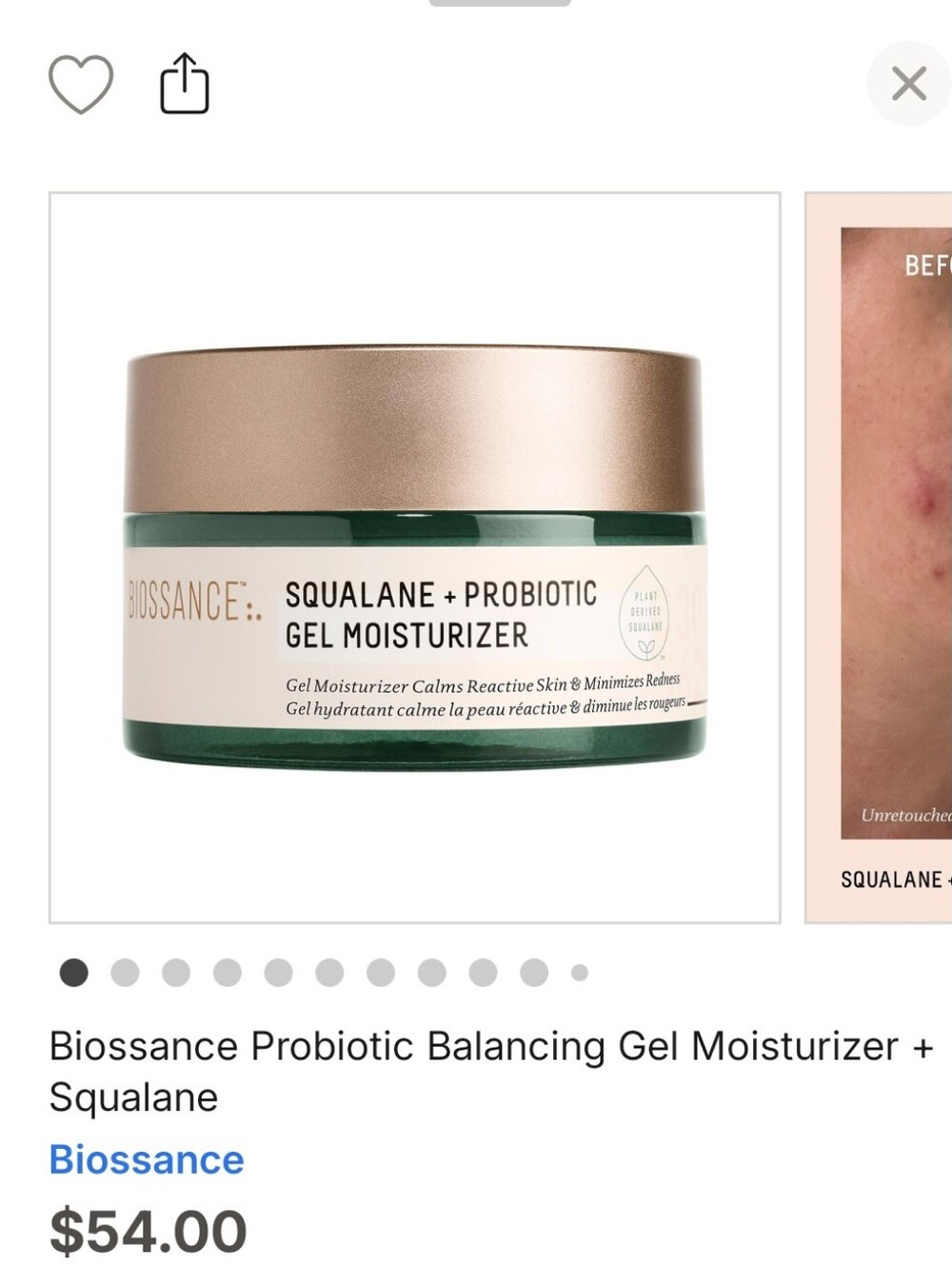 Biossance Squalane + Probiotic Gel Moisturizer — 1.7 Fl Oz